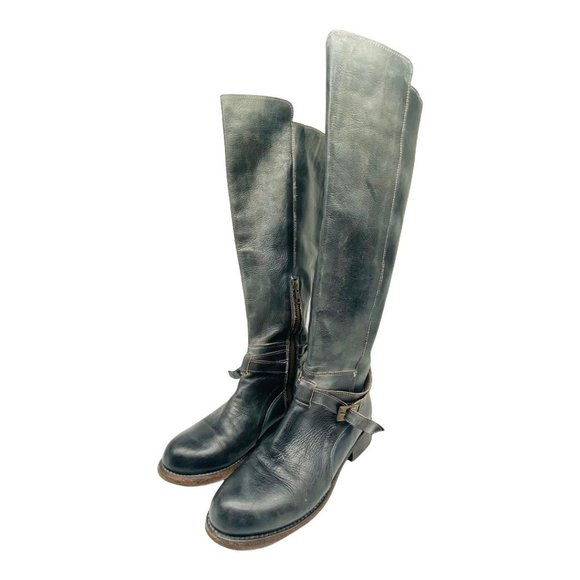 Bed Stu Shoes - Bed Stu Cobbler Series Women Handmade Leather Distressed Knee High Riding Boots